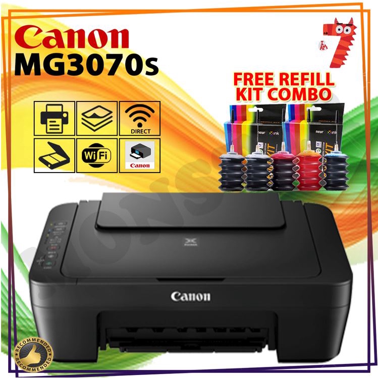 Canon Pixma Mg3070s Compact Wireless All In One Printer Mg 3070s Mg3070 3070 3070s Foc Refill 