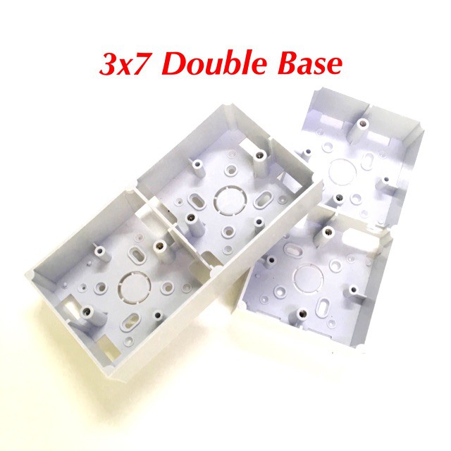 SWITCH SOCKET PVC BASE 3 X 7 DOUBLE | Shopee Malaysia