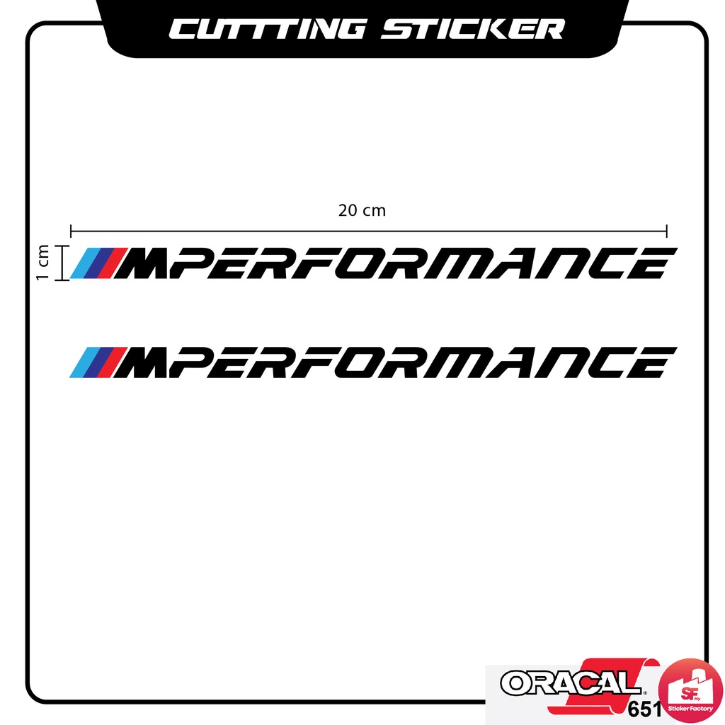 Cutting Sticker Oracal Bmw M Performance Car Sticker Logo M Series ...