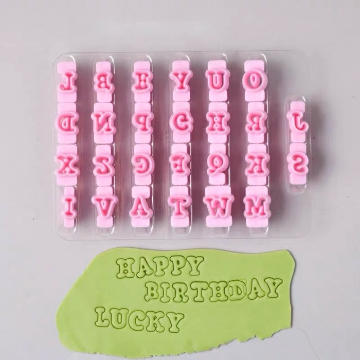 26pcs/set Alphabet Cake Molds Cakes Sugar Paste Letter Cookies Cutter ...