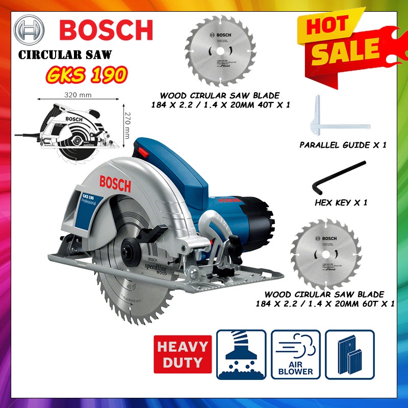 Bosch GKS 190 Professional, Heavy Duty Wood Cutter