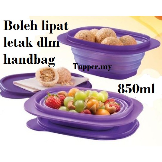 *Limited Edition*Tupperware Go Flex Rectangular 850ml purple 1pc ...