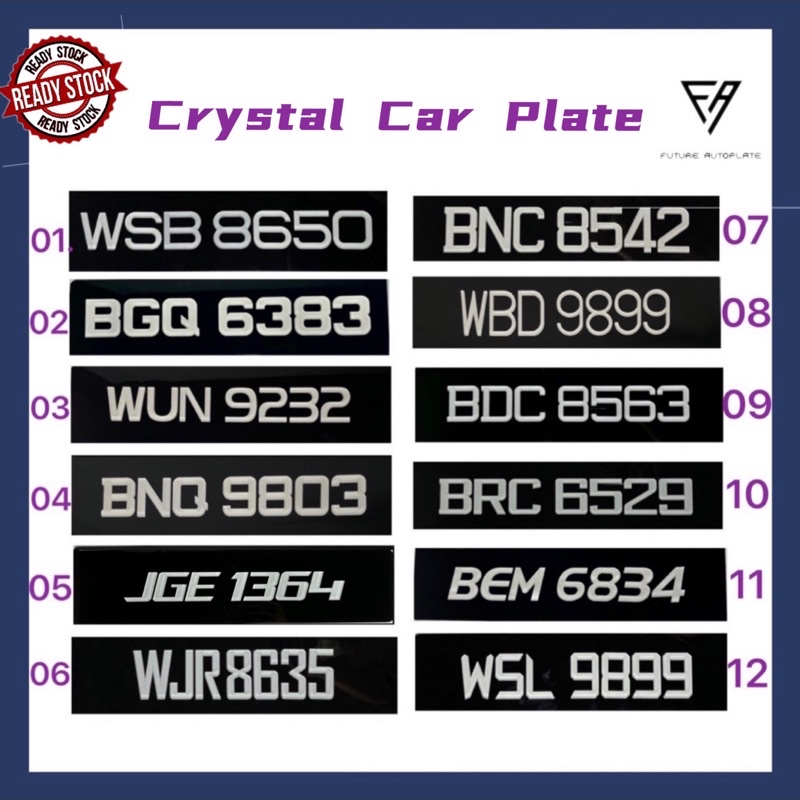 Crystal car number plate NOMBOR PLATE KRISTAL KERETA Shopee Malaysia