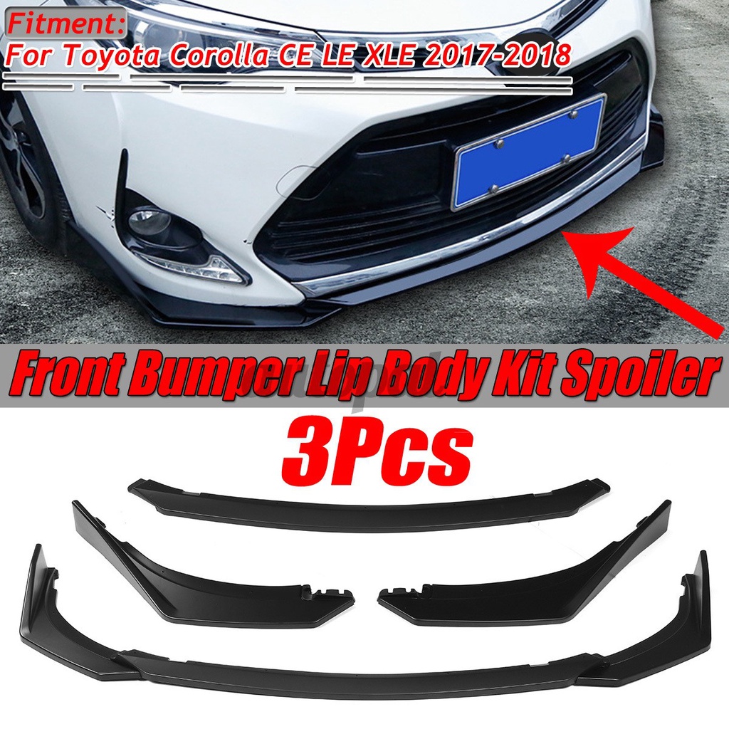 Front Bumper Lip Body Kit Spoiler For Toyota Corolla 2017-2018 LE/XLE ...