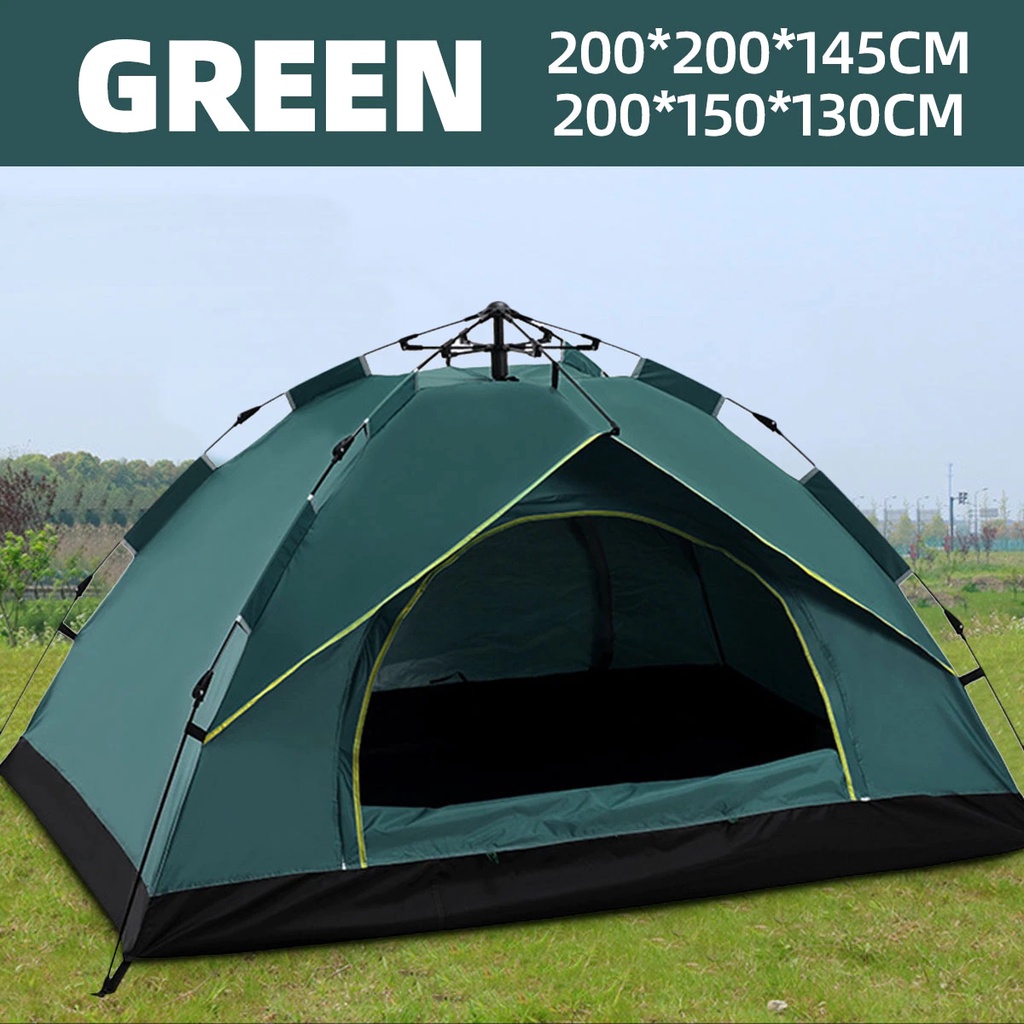 [M'sia] Ready Stock Fully Automatic Tent 3-4 Person Camping Tent Easy ...