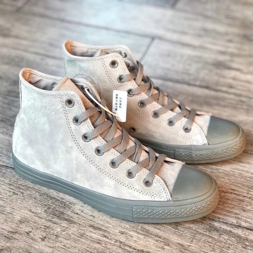 Converse Classic Retro Leather Senior Grey High Top Canvas Shoes