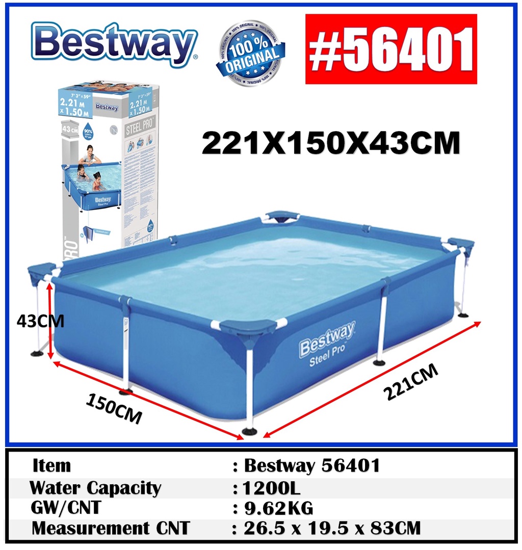 Original BESTWAY Kolam Renang Dewasa / Kolam Ikan / Renang Akuarium ...