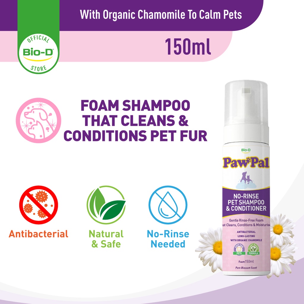 BioD PawPal Pet NoRinse Shampoo And Conditioner Pure Blossom Scent