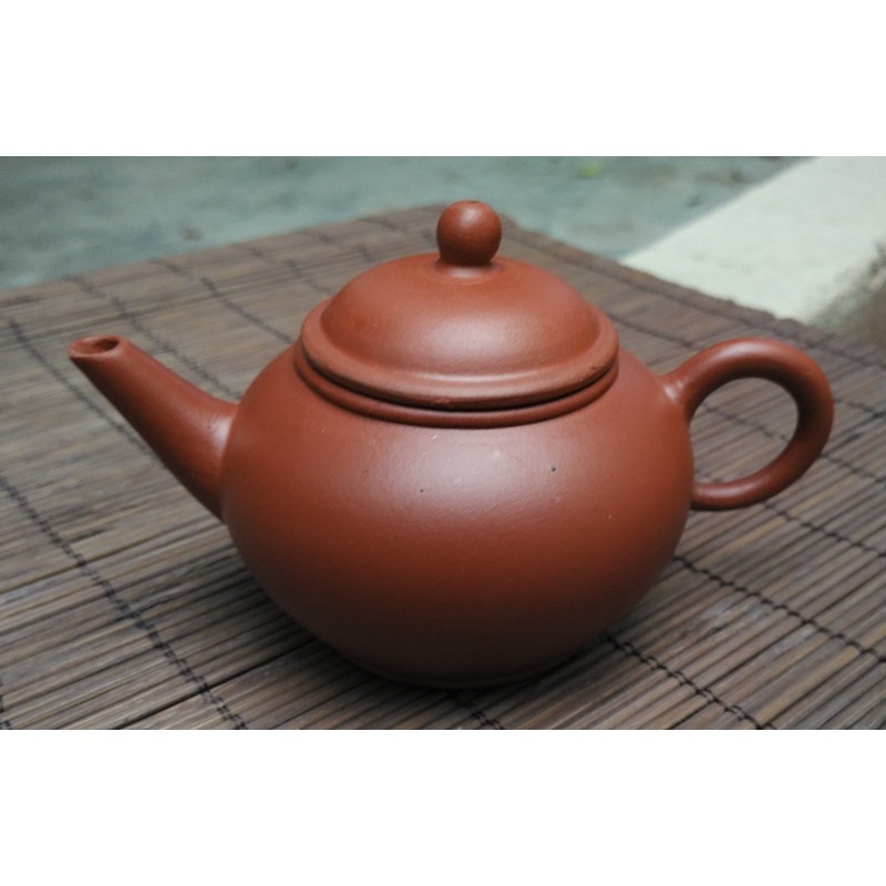 90年代早期宜兴原矿紫砂壶水平壶180cc 90s Yixing purple clay teapot 