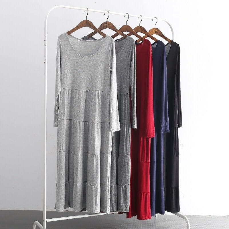 READY STOCK Long ruffle dress baju tunic ropol | Shopee Malaysia