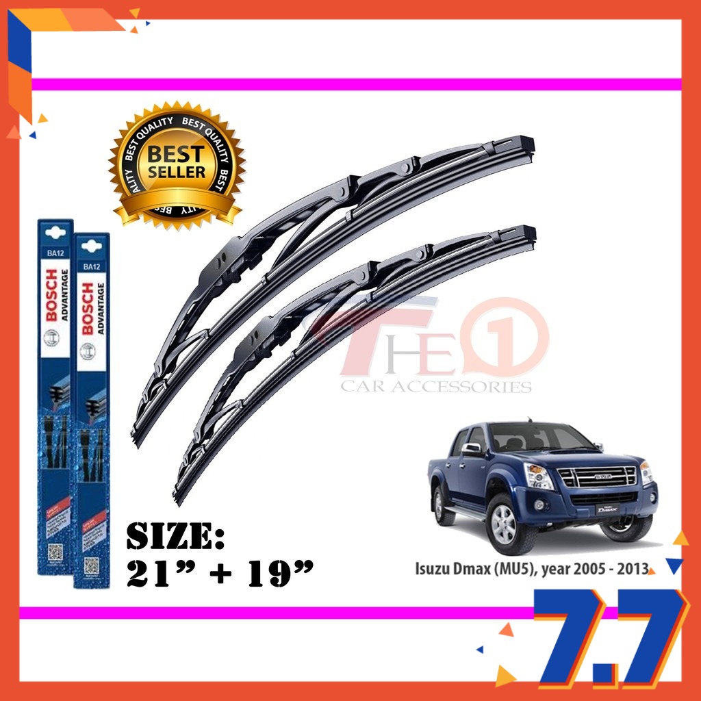 Isuzu DMax DMax Bosch Advantage Wiper Blade Set (21" + 19") Shopee