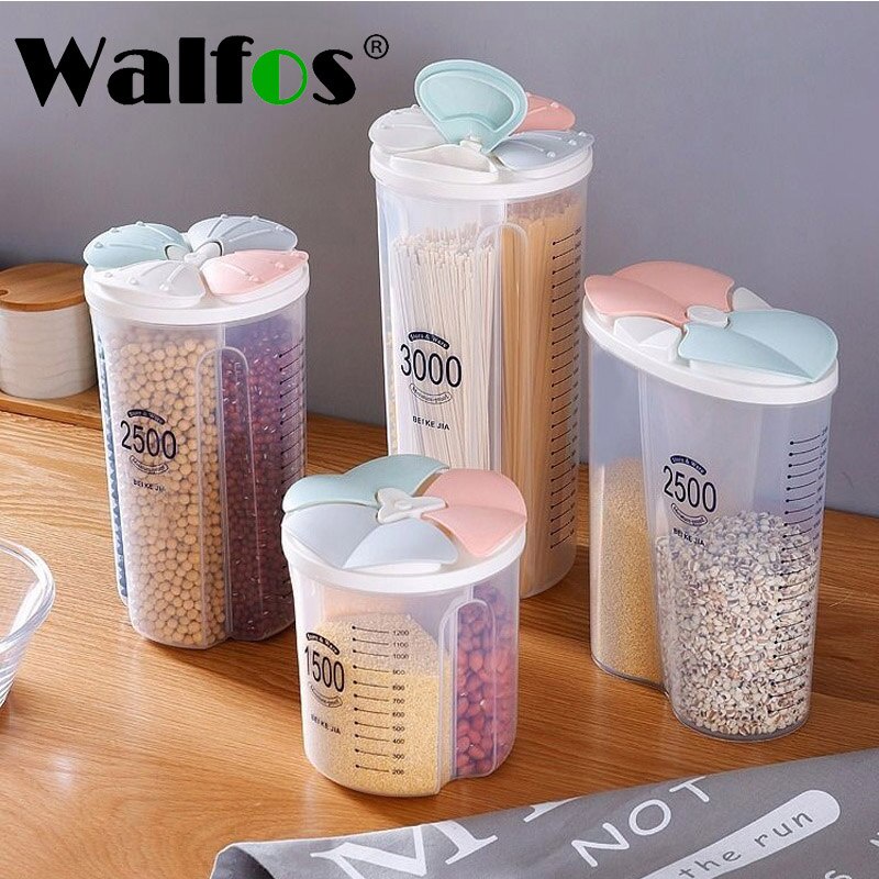 WALFOS Food Storage Container Plastic Kitchen Fridge Noodle Box ...