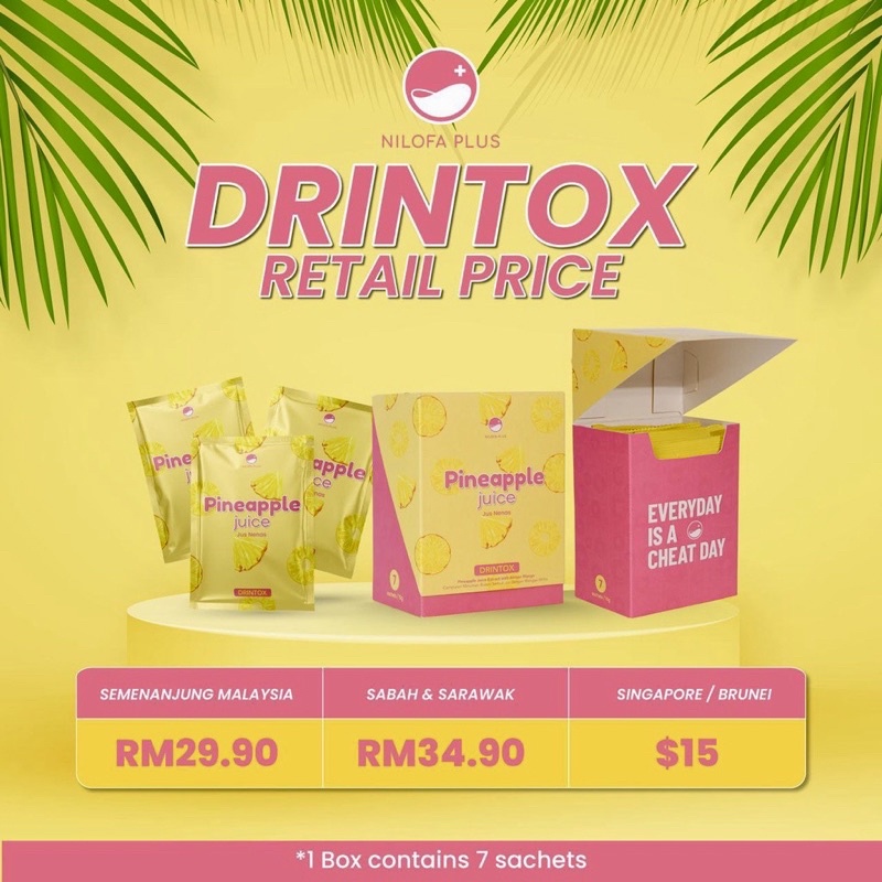 NILOFA PLUS Drintox Pineapple Juice by Neelofa Shopee Malaysia