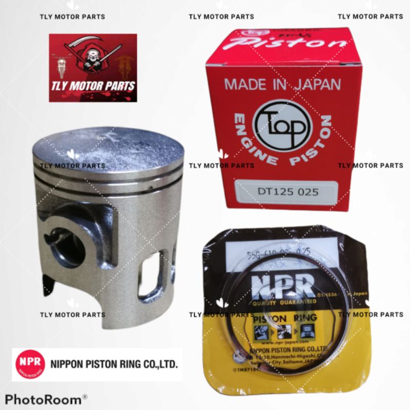 TOP PISTON & NPR RING 100% ORIGINAL MADE IN JAPAN FOR DT125/Y125Z ...