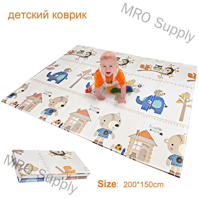 200*150CM Baby Playmat Developing Game Mat Baby Room Crawling Folding ...