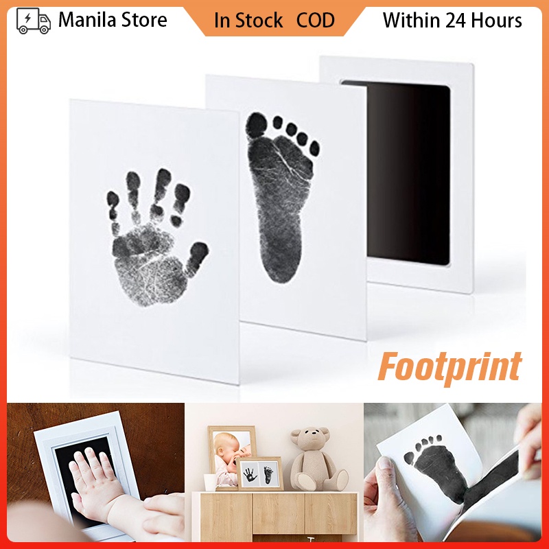 Nontoxic Newborn Baby Handprint Footprint Clean Touch Ink Pad Kit Safe