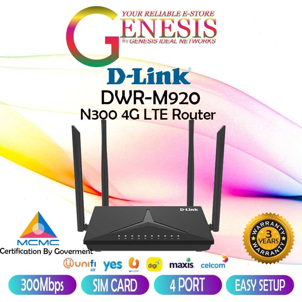 DWRM920 N300 4G LTE Router Sim Card Router Shopee Malaysia