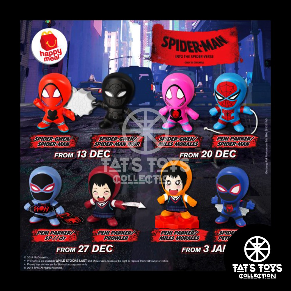 McDonald s Happy Meal Toys Set Spiderman Into The Spider Verse 