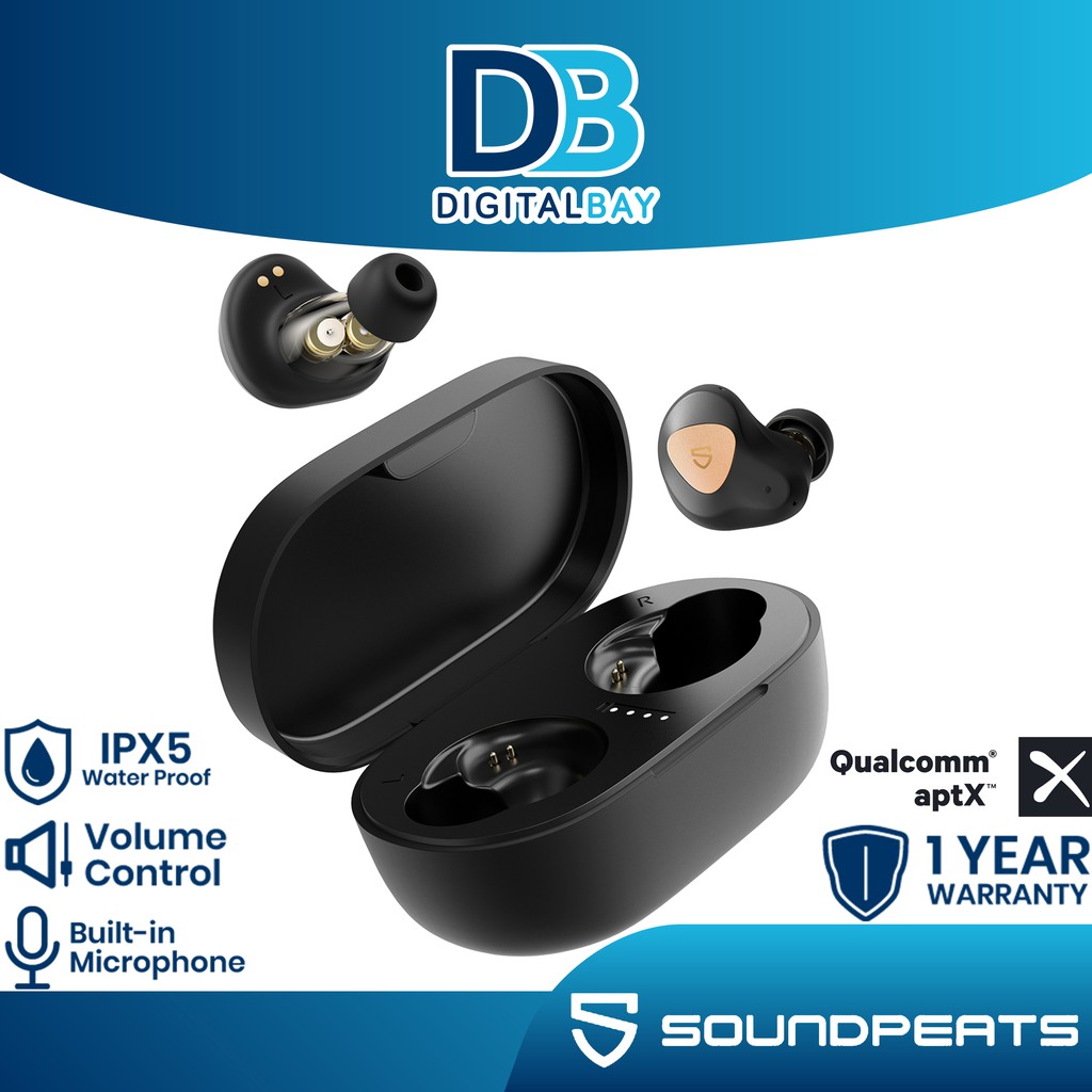 SoundPEATS Truengine 3 SE True Wireless Earbuds with Dual Dynamic Drivers Dual Mic 30 Hours Playtime Touch Control Shopee Malaysia