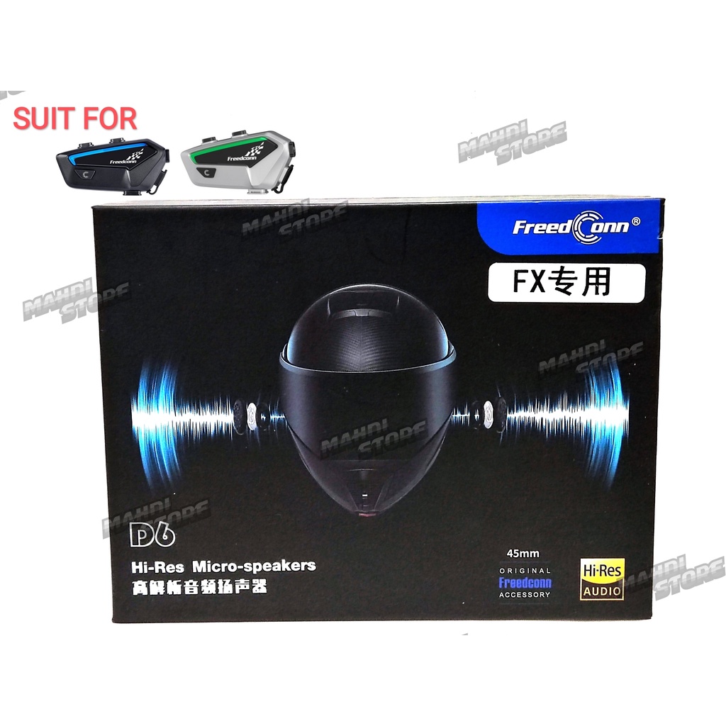 Speaker D6 Bluetooth Helmet Intercom Freedconn FX HI-RES AUDIO Soft ...