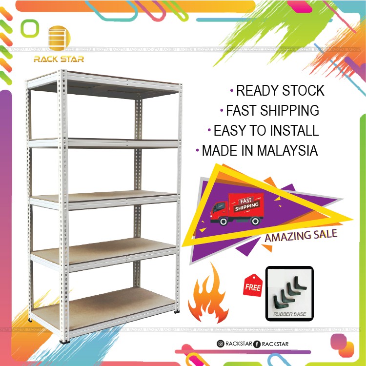 🔥 HOT SALE 🔥5LAVEL STORAGE RACK/RAK BESI DIY 150CM X 90CM X 30CM ( 5 ...