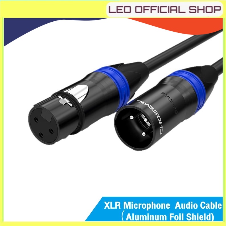 Choseal Microphone Cable 3 Pin Audio Wire Mic Male to Female Stereo