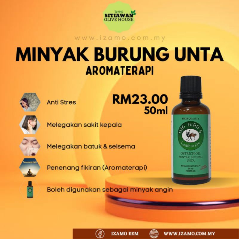 Minyak Burung Unta Aromaterapy 50ml | Shopee Malaysia