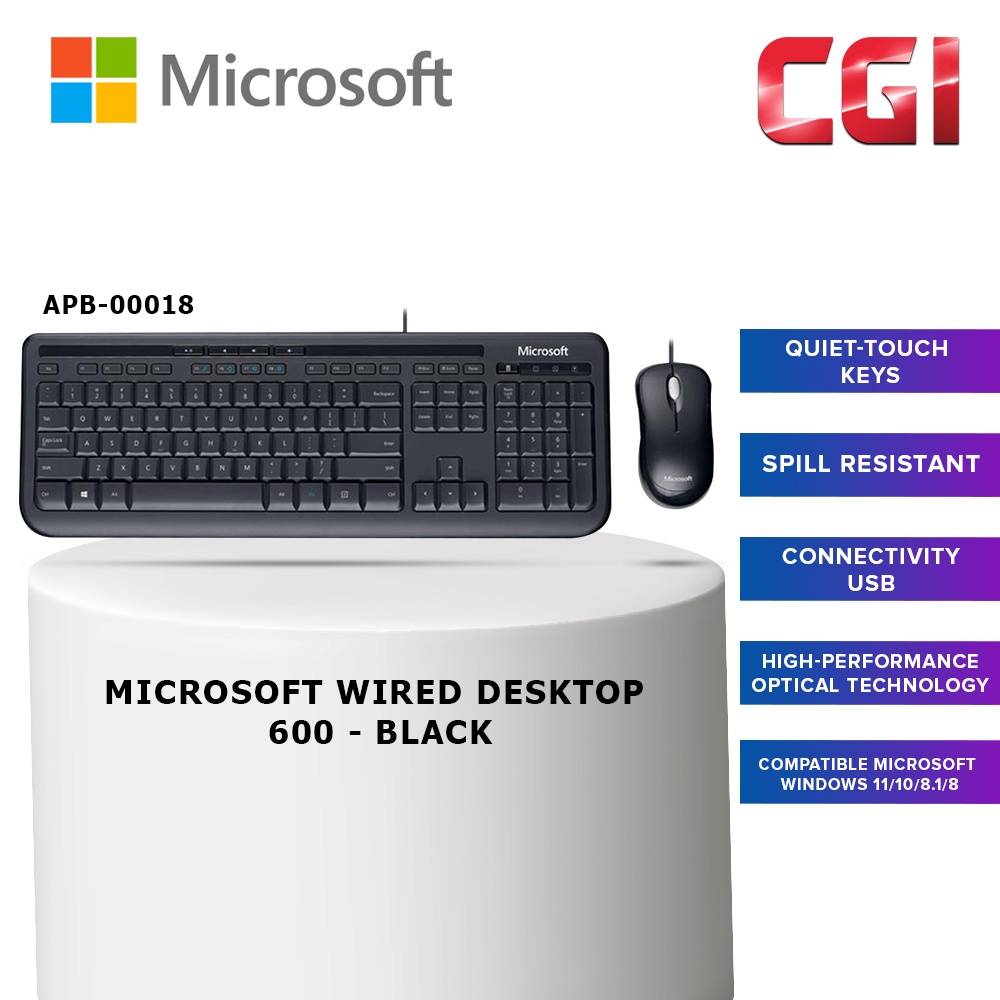 Microsoft Wired Desktop 600 Teclado Usb Negro | Impresoras, Multifuncionales, Tinta, Tóner Y Más, , large
