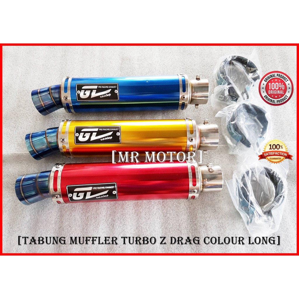 Muffler Tabung Exhaust Turbo Z Long GL Racing (100% Original) | Shopee ...