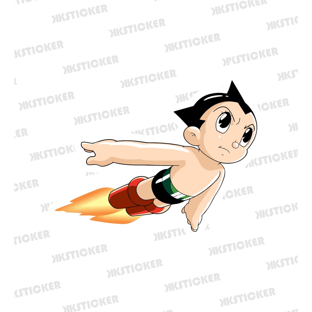 Flying Astro Boy Sticker | Waterproof + Lamination Vinyl Sticker ...