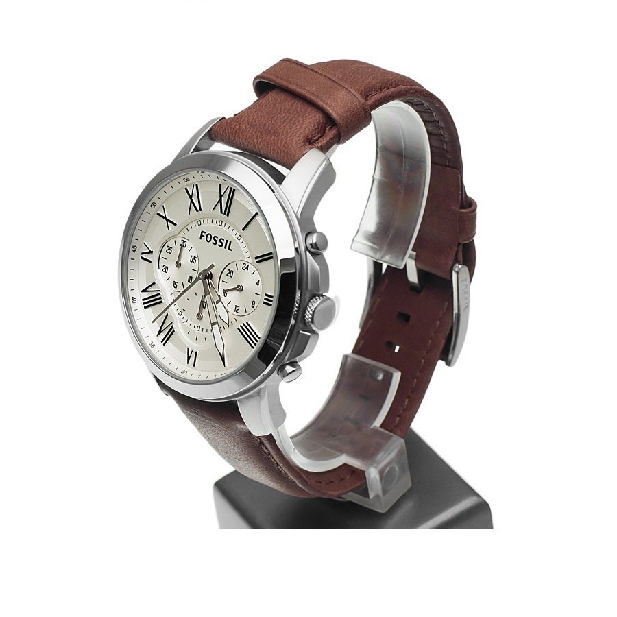 OFFICIAL WARRANTY Fossil Men s Grant FS4735 Chronograph Brown Leather Strap Watch FS4735IE 2 Years Warranty Shopee Malaysia