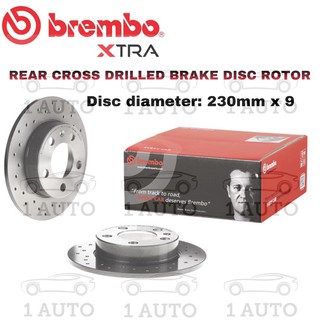 GENUINE BREMBO XTRA FRONT BRAKE DISC ROTOR VW PASSAT B6 B7 GOLF