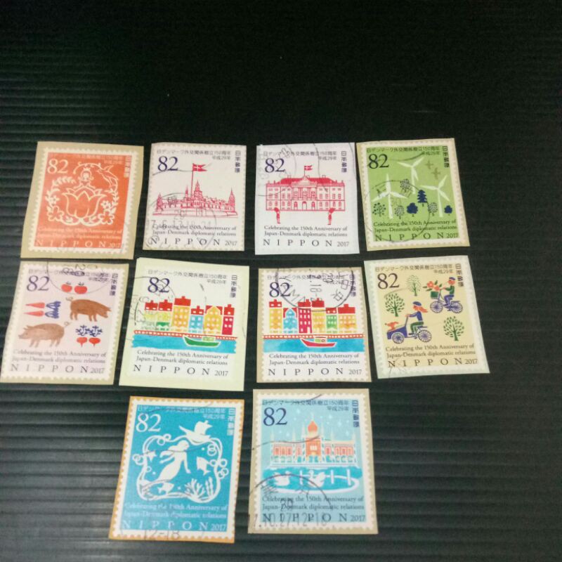 S1043 Japan Denmark diplomatic stamps Shopee Malaysia