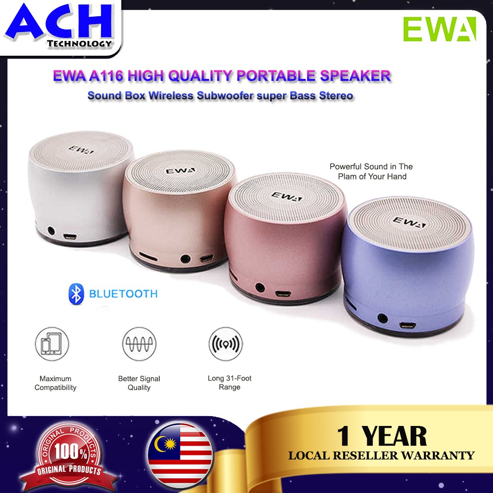 EWA A116 Portable Speaker Sound Box Wireless Subwoofer super Bass ...