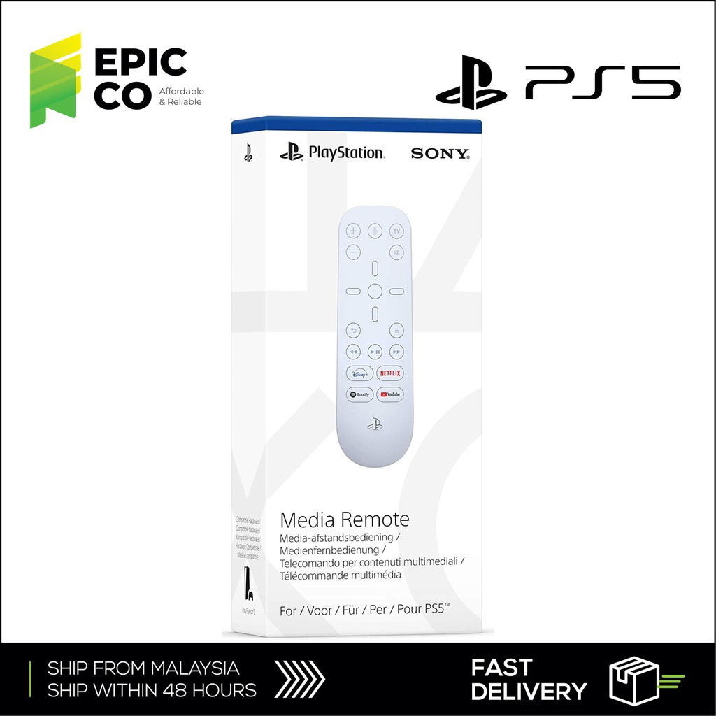 PLAYSTATION PS5 Sony Media Remote, Control all your PS5 [1 Year Official  Sony Malaysia Warranty]