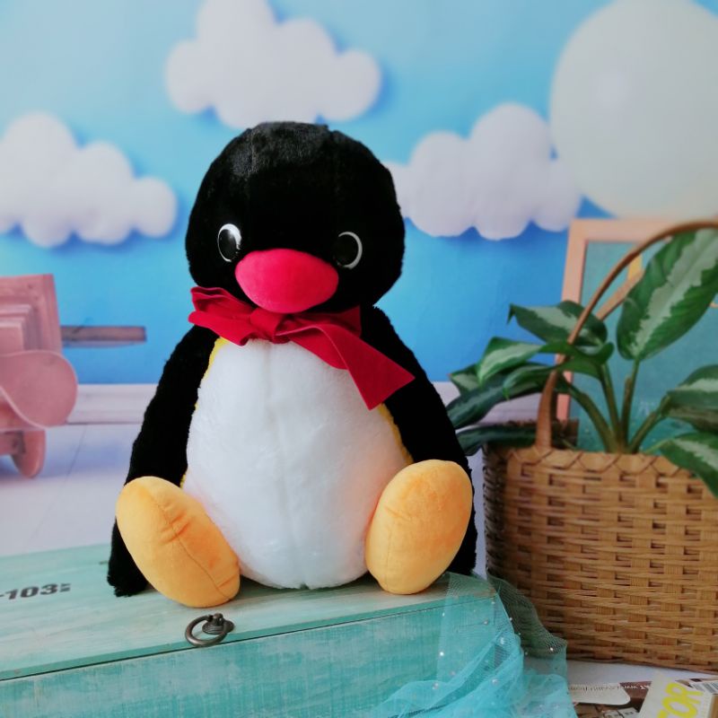 original taito Pingu oversized fluffy ribbon Japan ver. stuffed soft ...