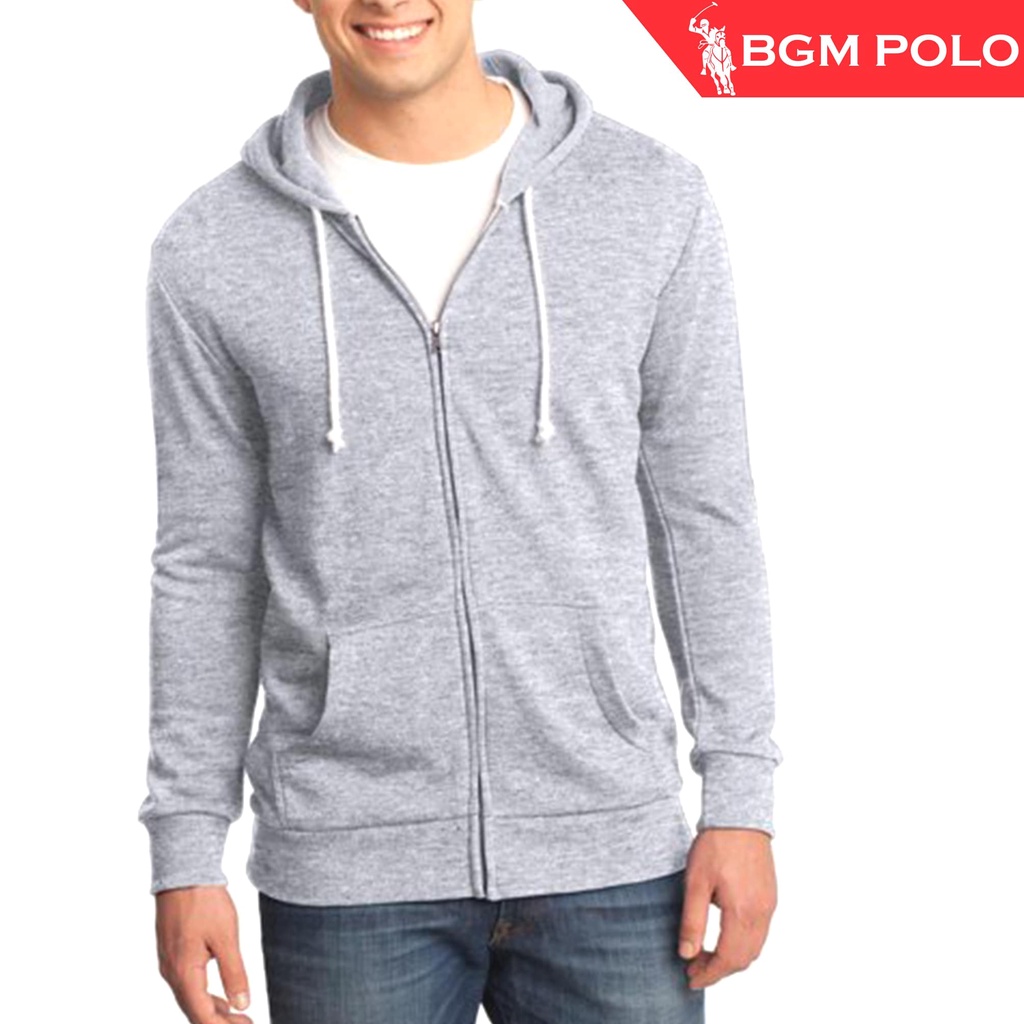 BGM POLO Men Casual with Smooth Zipper Concise Hoodie Sports - BP ...
