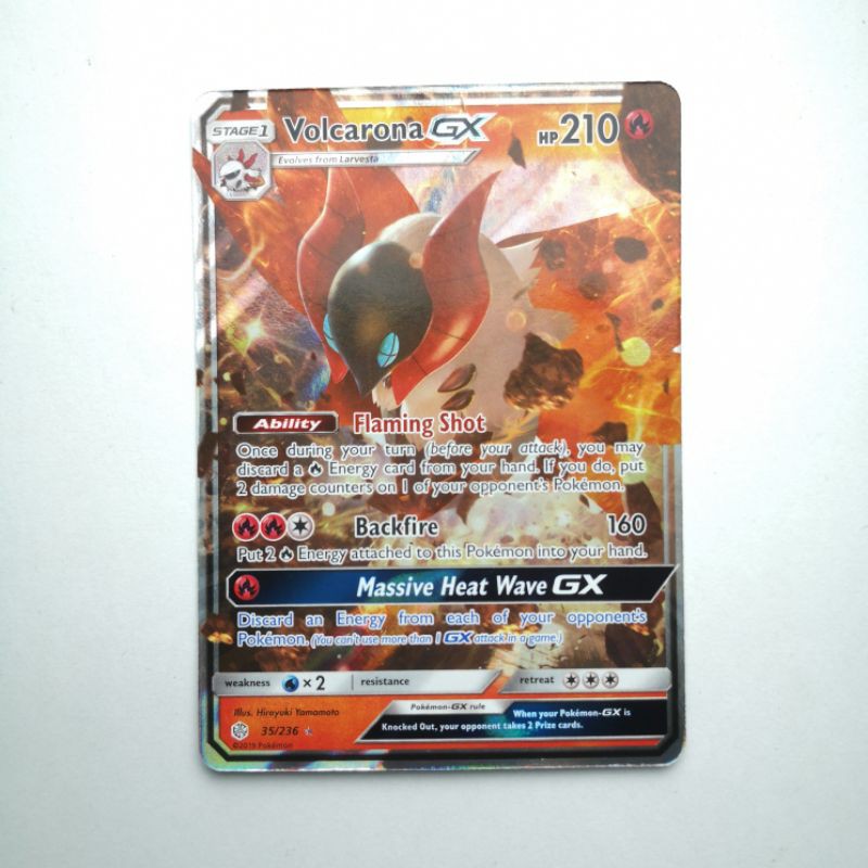 Pokemon Tcg Volcarona GX - 252/236 - Hyper Rare | Shopee Malaysia