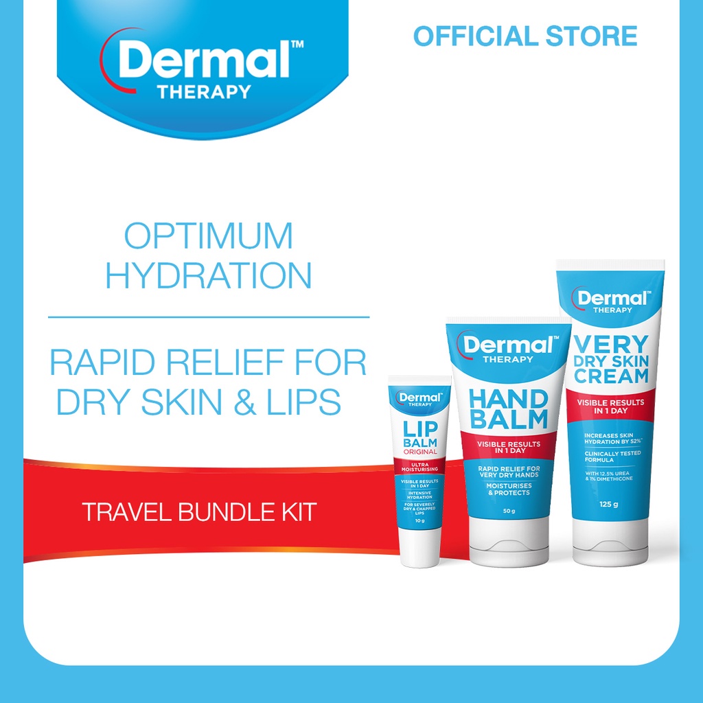Dermal Therapy Travel Kit - Lip, Hand Balm, Very Dry Skin [Exp date ...
