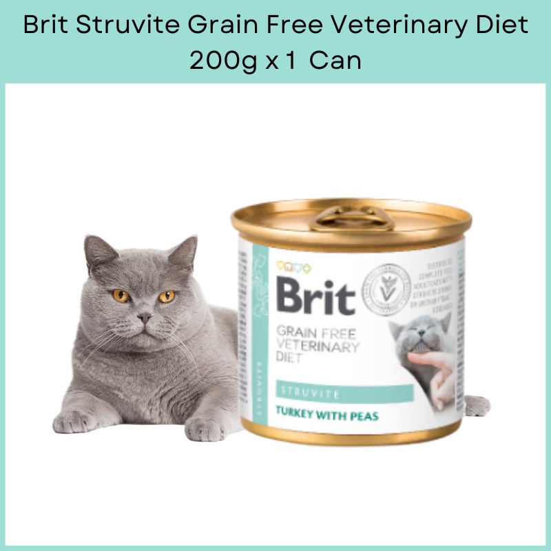 BOOP| Brit Veterinary Diet Struvite Turkey With Peas Cat Canned 200G ...
