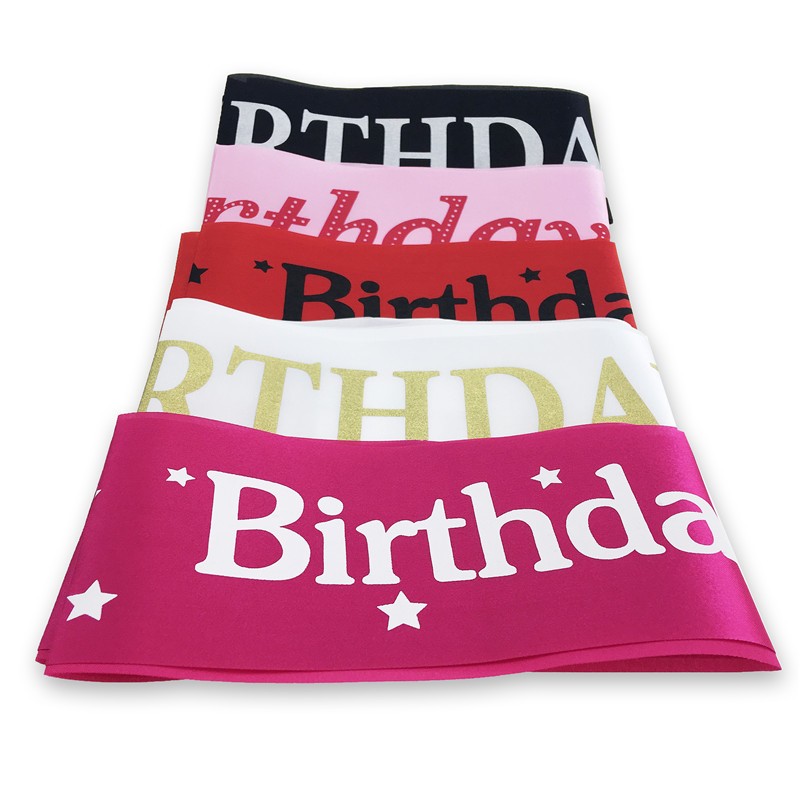 Birthday Girl Sash Princess Ribbons Sash Happy Birthday Party Accessory ...