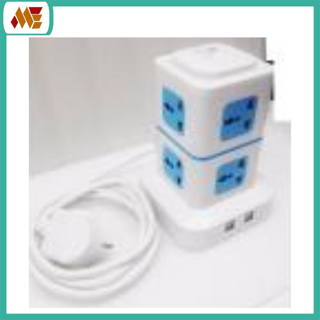 Power Socket Extension Vertical Standing Tower 8 Universal with 4 USB