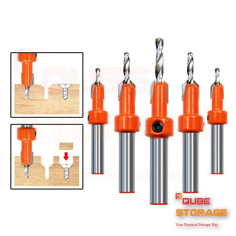 HSS Countersink Sunk Screw Head Drill Bit Wood Screw Flat Head Hole