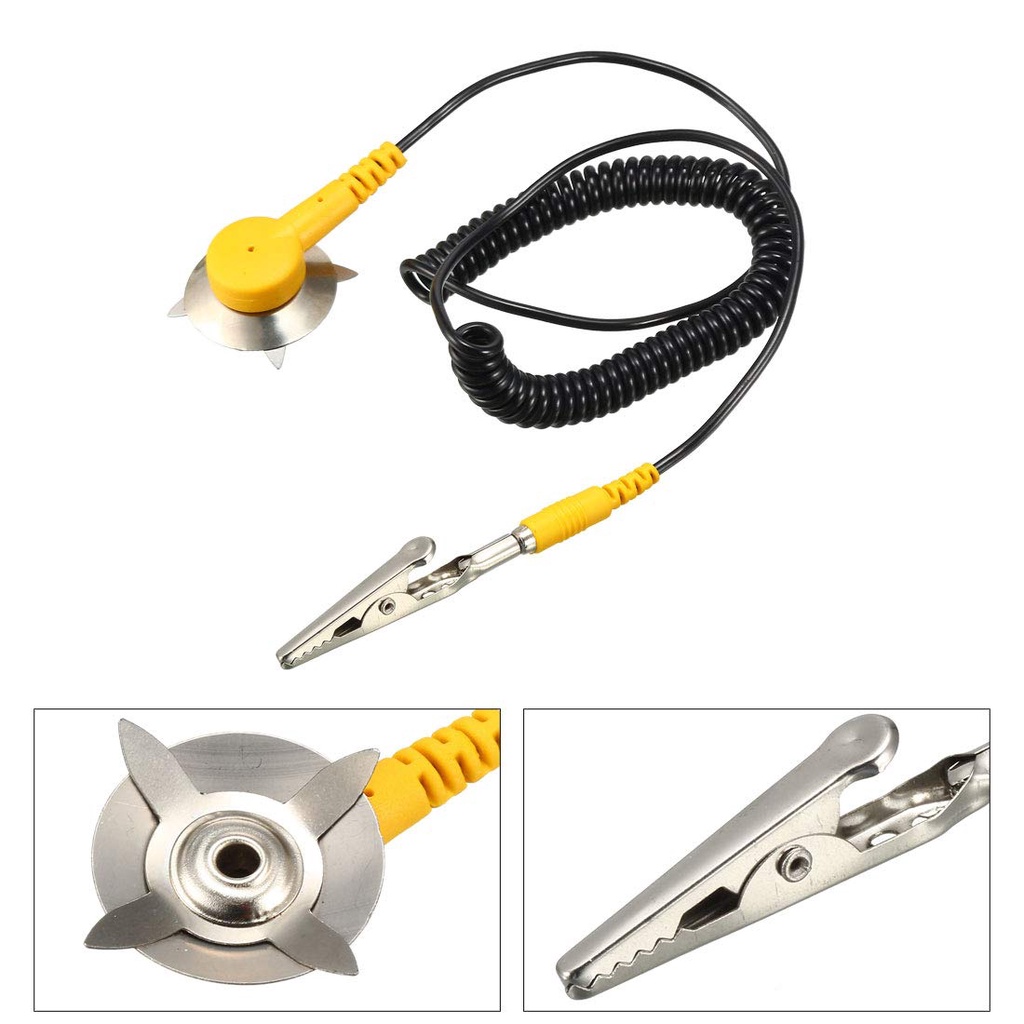 LEKO ESD Anti-static Wrist Strap (Adjustable) / PVC Grounding Wire / L ...