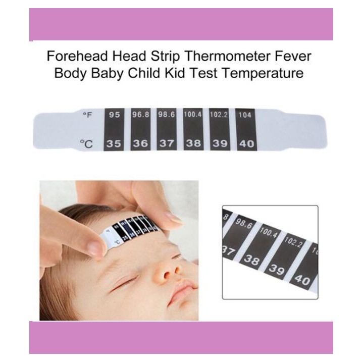 [Ready Stock] Forehead Head Strip Thermometer Fever Baby Test