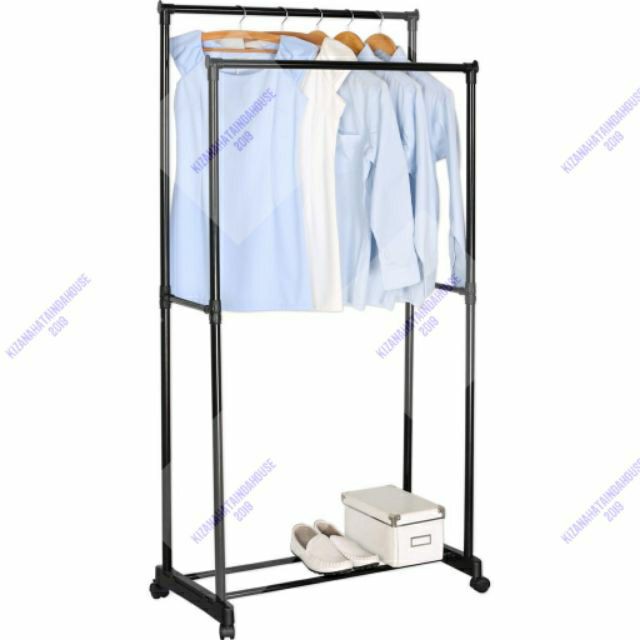 HOUSEHOLD CLOTHES HANGER #SINGLE #DOUBLE POLE/ DRYING RACK (RAK PENYIDAI  BAJU)