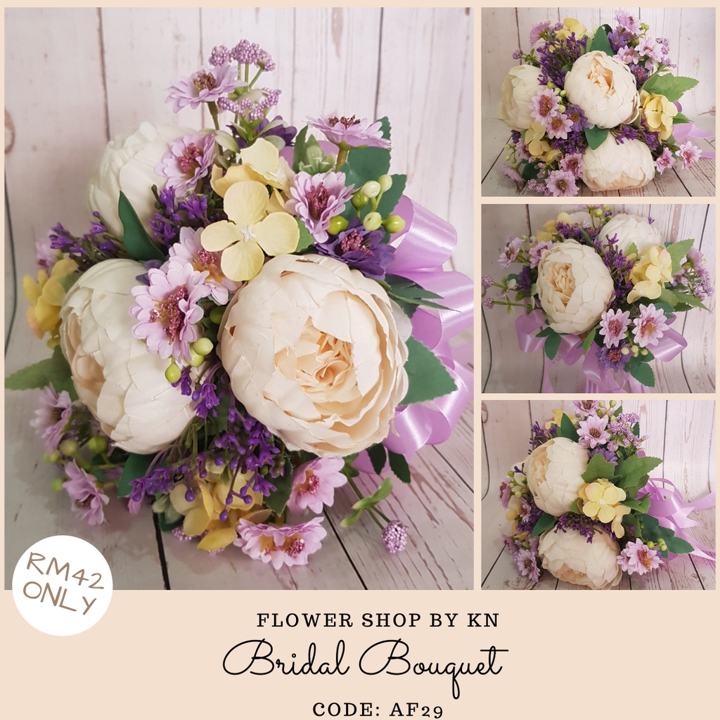 Bridal Bouquet (AF29) / Bunga Tangan Pengantin / Hand Bouquet | Shopee ...