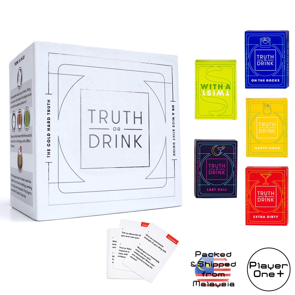 Truth Or Drink : The Game Drinking Game Fun Party Card Games 5 Themed ...