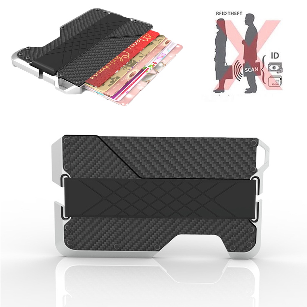 Aluminium alloy Minimalist Wallet for Men Slim Smart Metal EDC