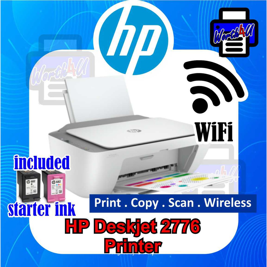 HP Deskjet 2776 Wireless Printer Print Scan Copy Advantage All-in-One ...